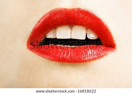 beautiful red lips