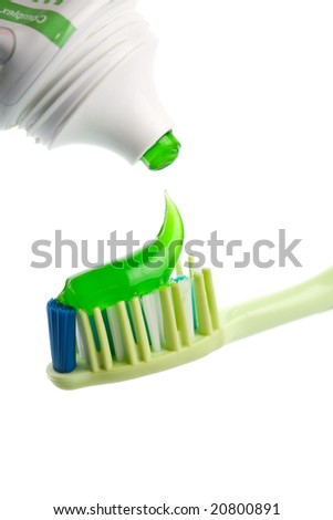 Toothbrush And Toothpaste. stock photo : toothbrush