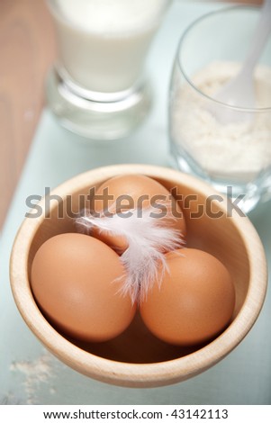 eggs milk and flour