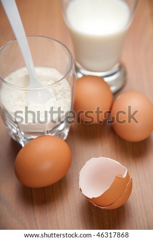 eggs milk and flour