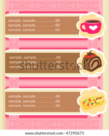 Coffee Shop Menu on Vector   Template Designs Of Menu Coffee Shop  Pizza And Restaurant