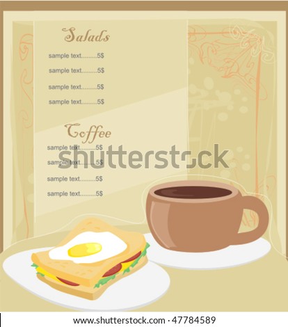 Free Coffee Shop Menu Templates on Template Designs Of Menu Coffee Shop And Restaurant Stock Vector