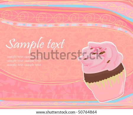cupcake wallpaper. stock vector : Lovely Cupcake