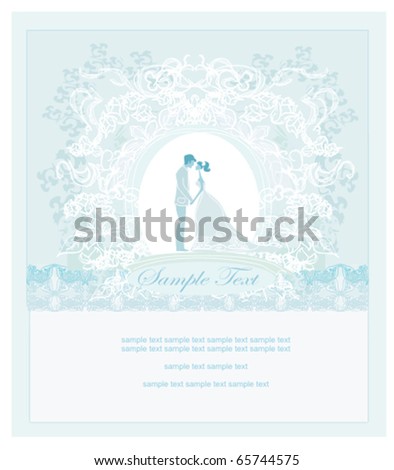 stock vector elegant wedding invitation