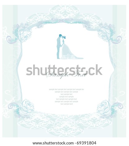 stock vector elegant wedding invitation