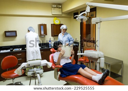 LAMPHUN,THAILAND-November 10,2014: Dental clinic in Lamphun.Private dental clinic has been very popular In Thailand.November 10,2014.LAMPHUN,THAILAND.