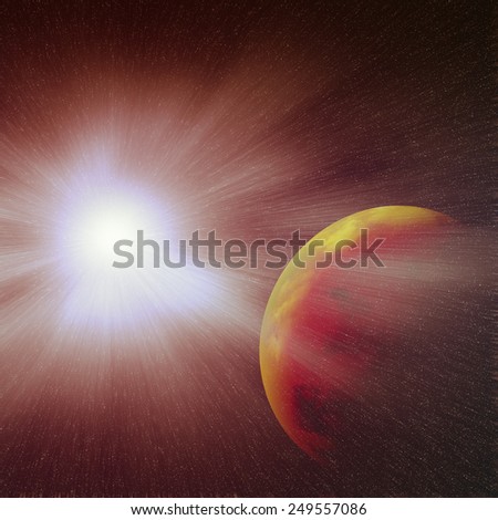 A nova is a cataclysmic nuclear explosion on a white dwarf.Image of earth planet. Elements of this image are furnished by NASA.