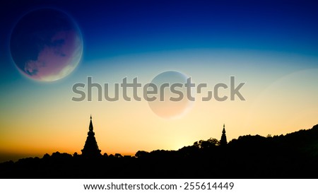 Fantasy world.Image of earth planet. Elements of this image are furnished by NASA