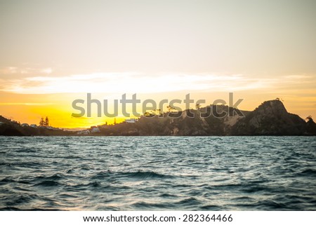 Sunset in the Bay of Islands, Northland, North Island, New Zealand