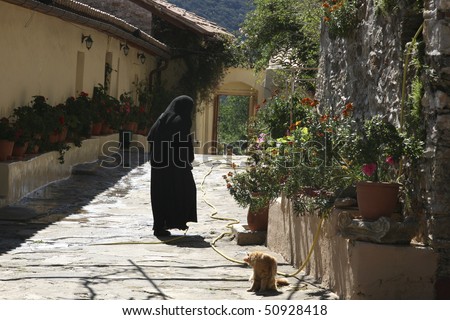 Pantanassa Monastery - Women\'s convent Mystras - Peloponnese - Greece. UNESCO World Heritage Site.