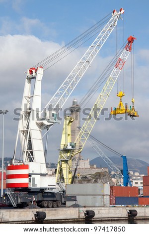 Genoa Port - Dockside gantry crane, Italy