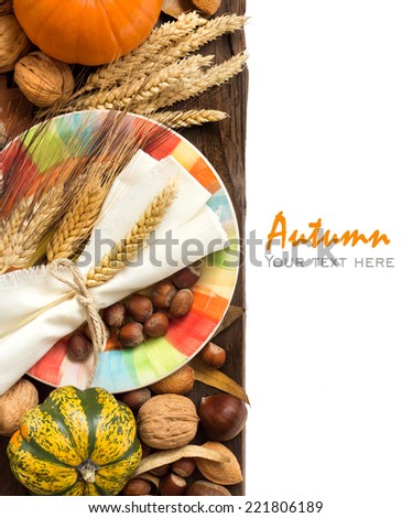 Autumn table setting  - Thanksgiving table setting - Harvest table setting