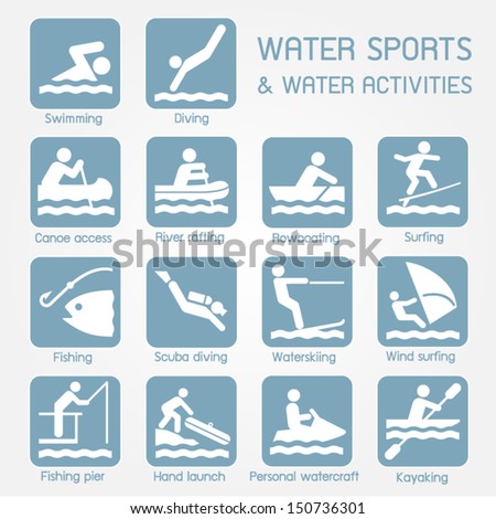 Water Sports Vector Icon.