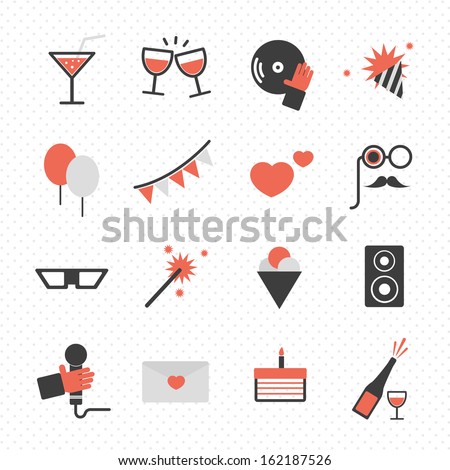 holidays and party icon vector holidays and party icon vector
