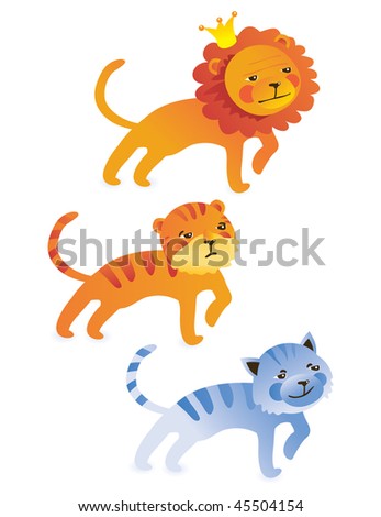 Cute Animated Lions