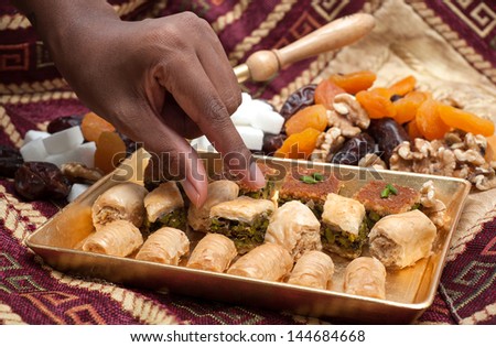 Traditional Arabic sweets served at special occasions