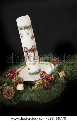 Christmas advent candle
