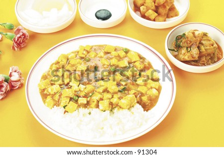 bean-curd and rice