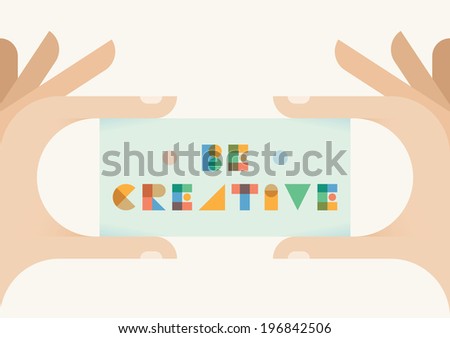Be creative vintage style badge in human hands Idea Creativity Art Graphic design motivation Be creative vintage style badge in human hands Idea Creativity Art Graphic design motivation