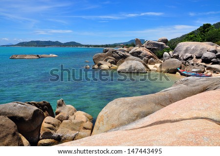 Landscape around Lamai beach , Samui Island, THAILAND