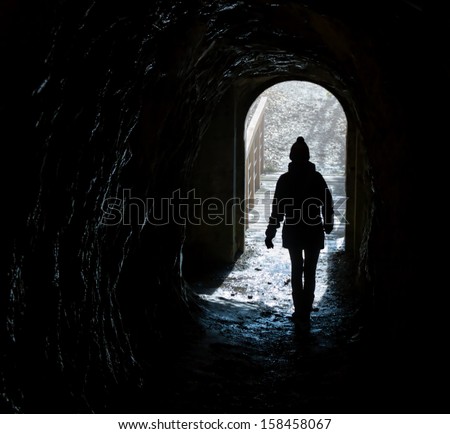 Exit from the cave into the light