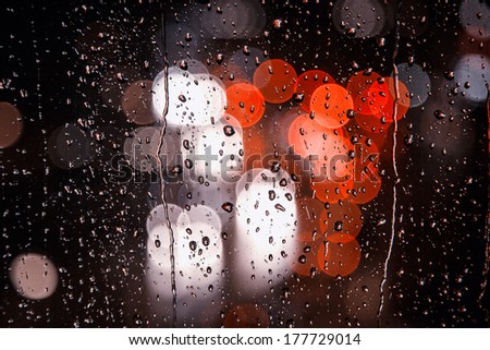 Rain drops on window ,rainy weather,rain background,rainy weather ,rain and bokeh