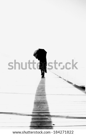 man on the pier ,abstract landscape,man  silhouette