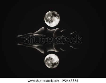 the moon woman,dream scape,