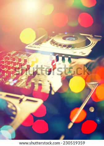dj music star ,night club background,disco party  ,colorful bokeh background,mixette dj