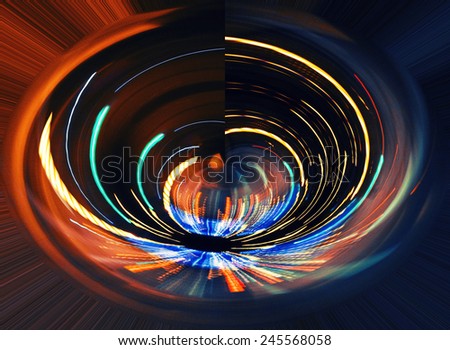 traffic lights in the night,light trace on highway,abstract light background