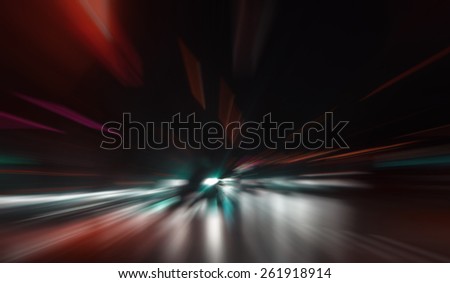 car lights on highway by night,abstract light speed trace,abstract  speed background