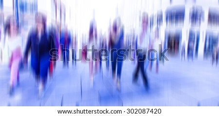people walking on the street,blurry street rush hour background