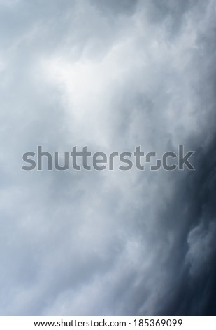 landscape many cloudy and black color sky with rain storm come