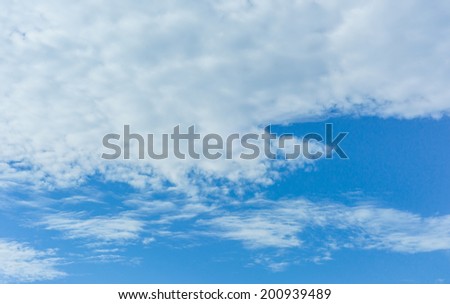 blue sky and many clouds on evening as for background pattern