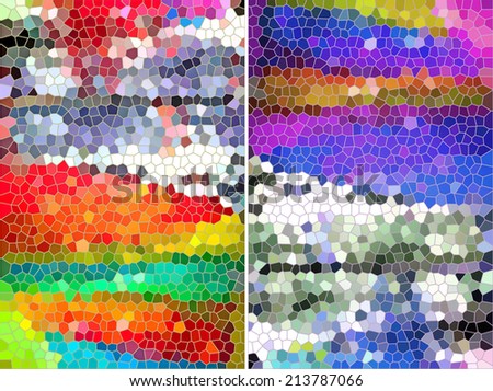 abstract color Mosaic cell pattern with effect geometric shapes for background.