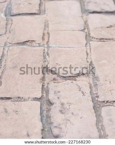 Granite old brick road texture pattern