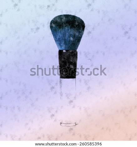 abstract watercolor pattern effect of Make-up Brushes