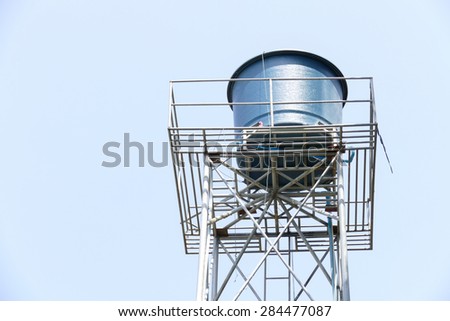 water tank for water storage and generating on high tower