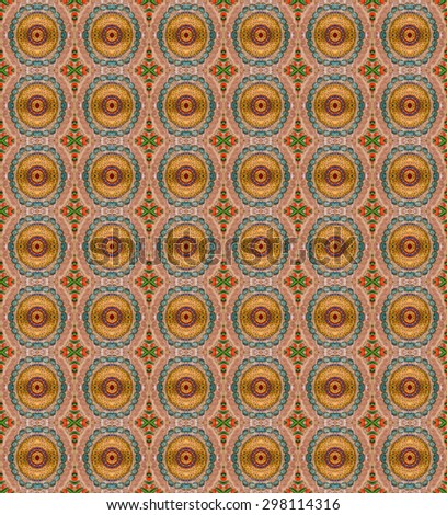 Seamless pattern made from asian traditional bowl lid for use as background texture