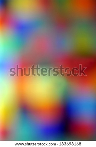 Abstract arrangement of a vibrant and multicolored wallpaper with blurry shining spots of light.