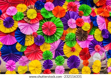 Paper folding  Multicolored ,Background of colorful paper folded