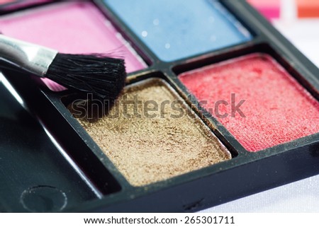 Decorative cosmetics isolated over white background. make up supplies