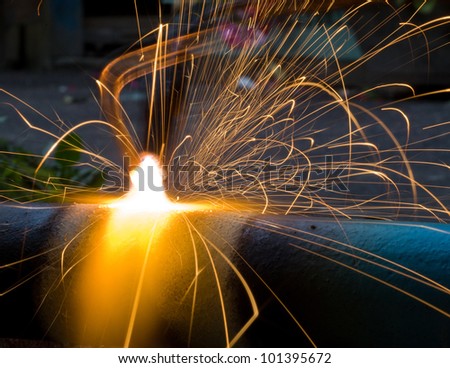 Sparks in smelting industry