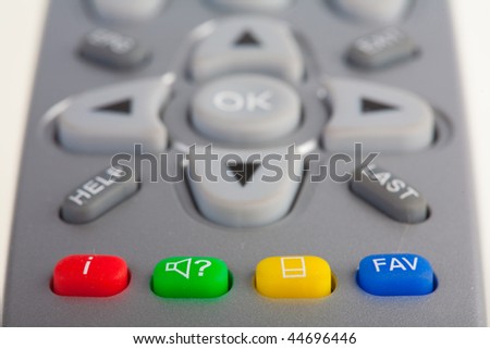 Television remote control  on white background. Isolated.