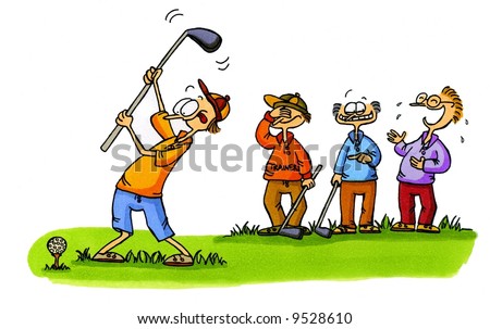 golf club cartoon. stock photo : Golf Cartoon