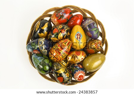 easter eggs in a basket pictures. easter eggs in a asket.