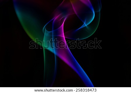 Full color smoke with black background