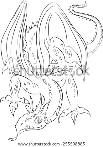 Sketch of dragon