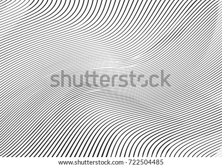 Abstract twisted background. Lines of variable thickness. Halftone effect line pattern.  Grunge modern pop art texture for poster, banner, business cards, cover, postcard, design, labels, stickers