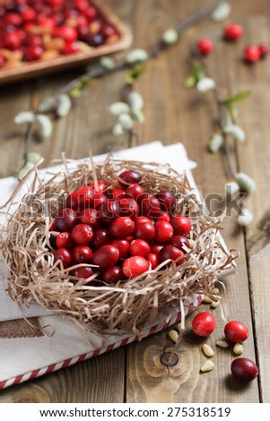 organic cranberries as the source of vitamins